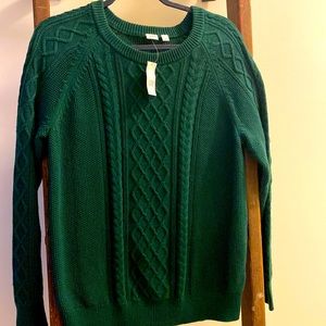 Cableknit sweater